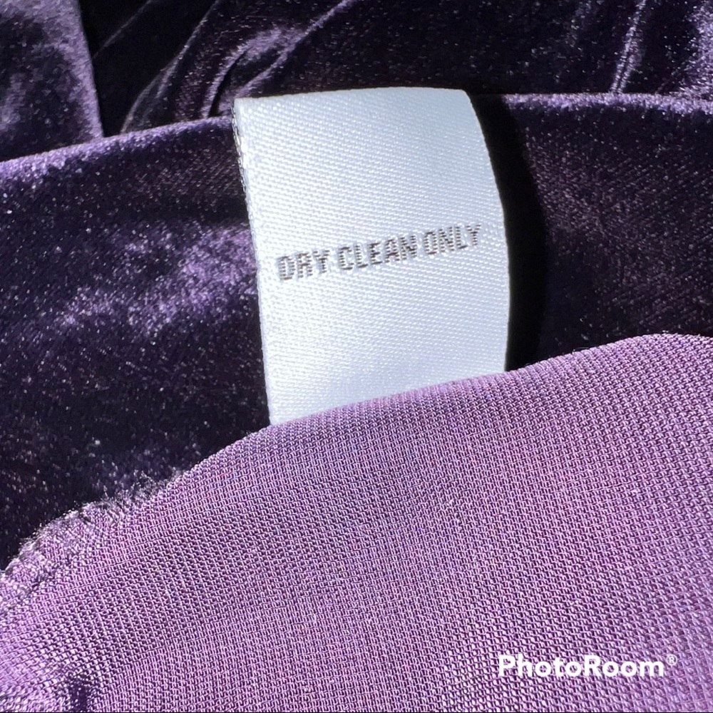 🇺🇸SOLD🇺🇸 Habitat Mandarin Velvet Shirt Top XL Purple - Picture 5 of 9